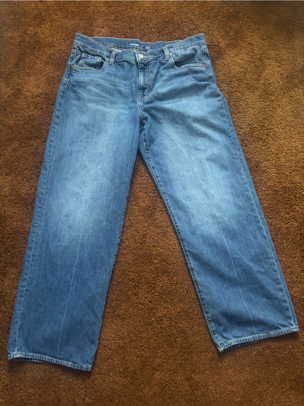 Old Navy Low Rise Loose Women Size 14 Jeans Medium Wash